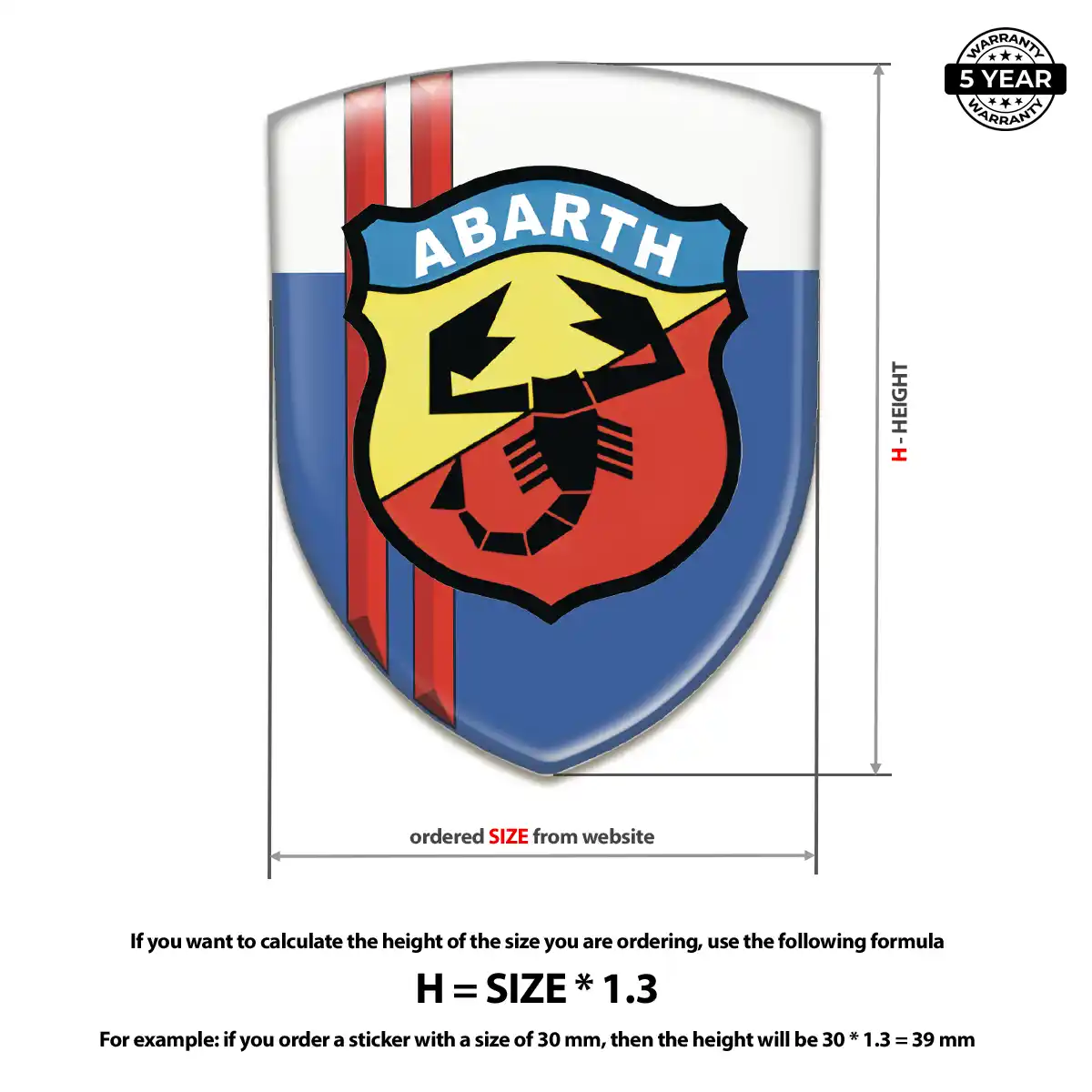 Abarth Domed Badge Cabin Style