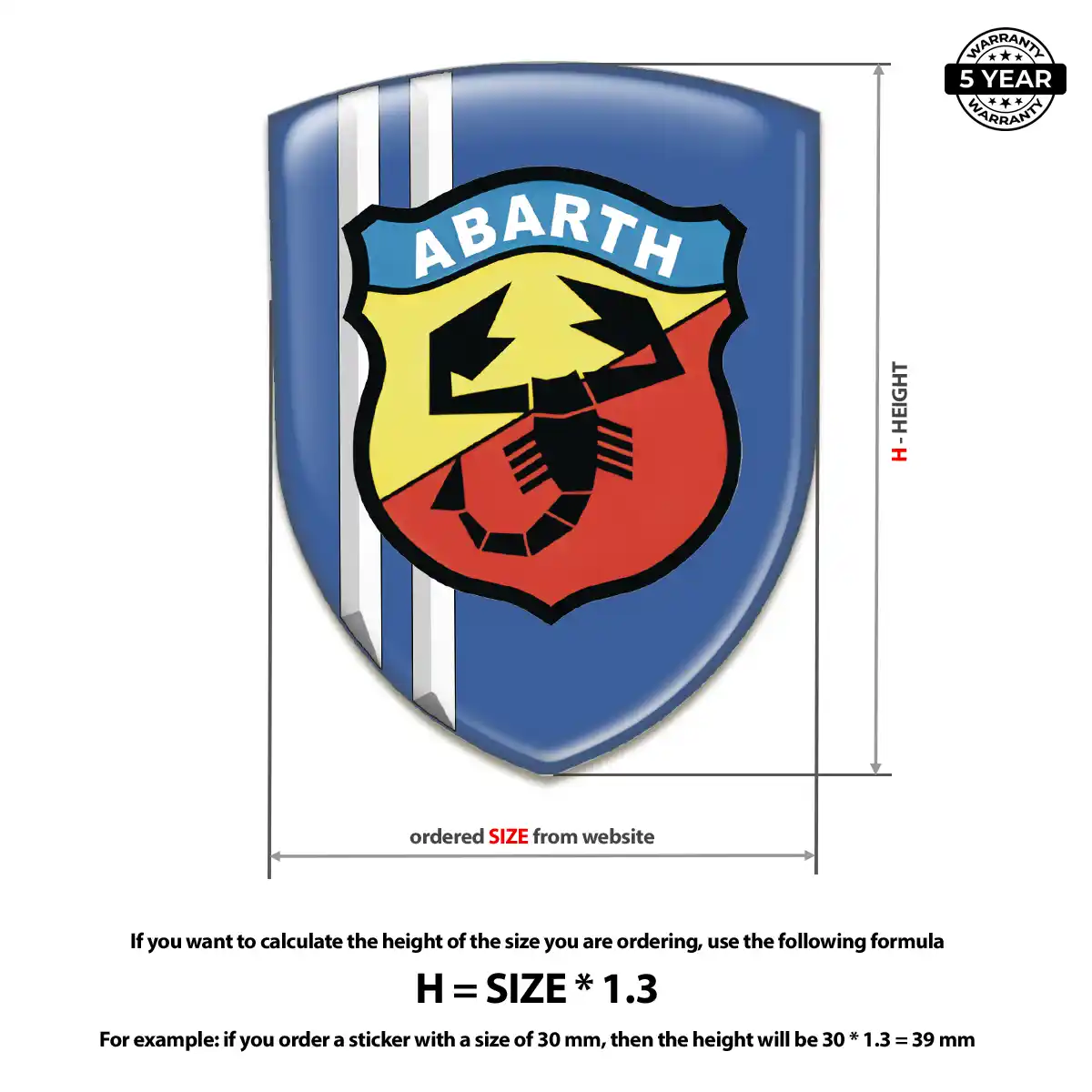 Abarth Domed Badge Elite Finish