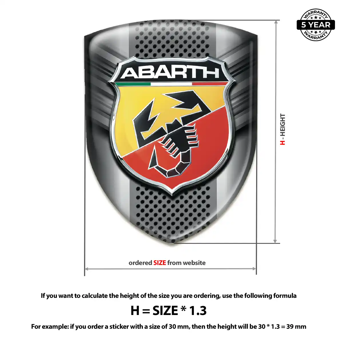 Abarth Domed Badge Exterior Luxe