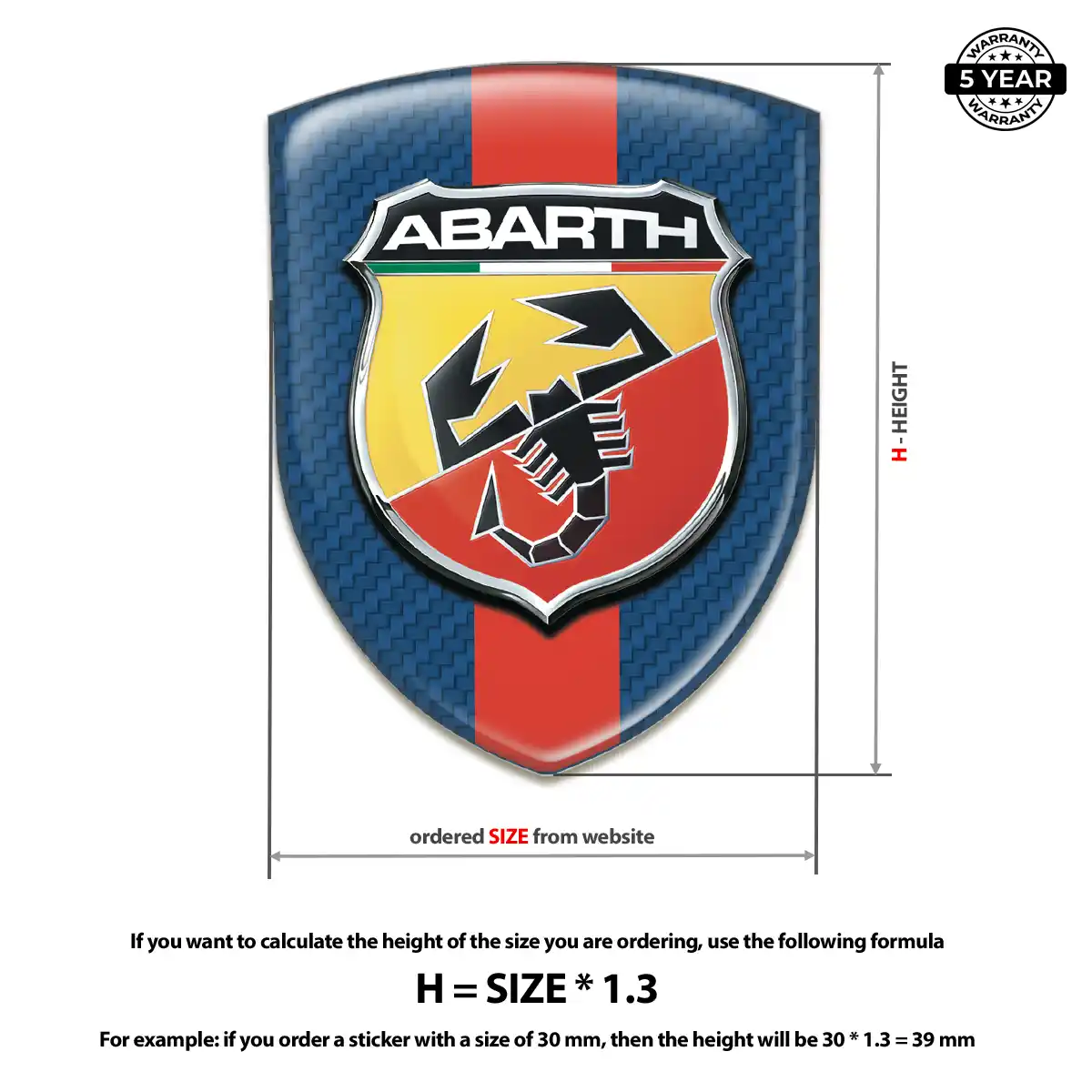 Abarth Domed Badge Interior Luxe