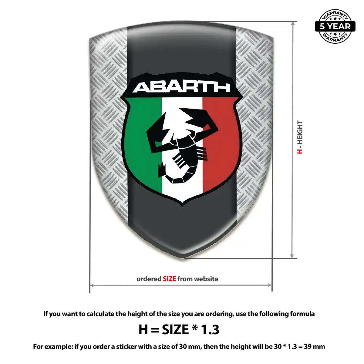 Abarth Domed Badge Opulent Line