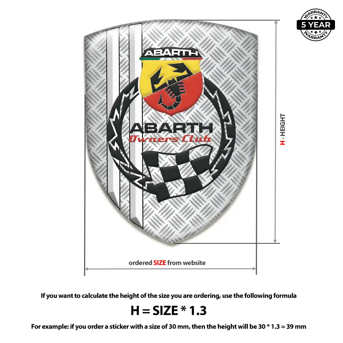 Abarth Domed Badge Outer Style
