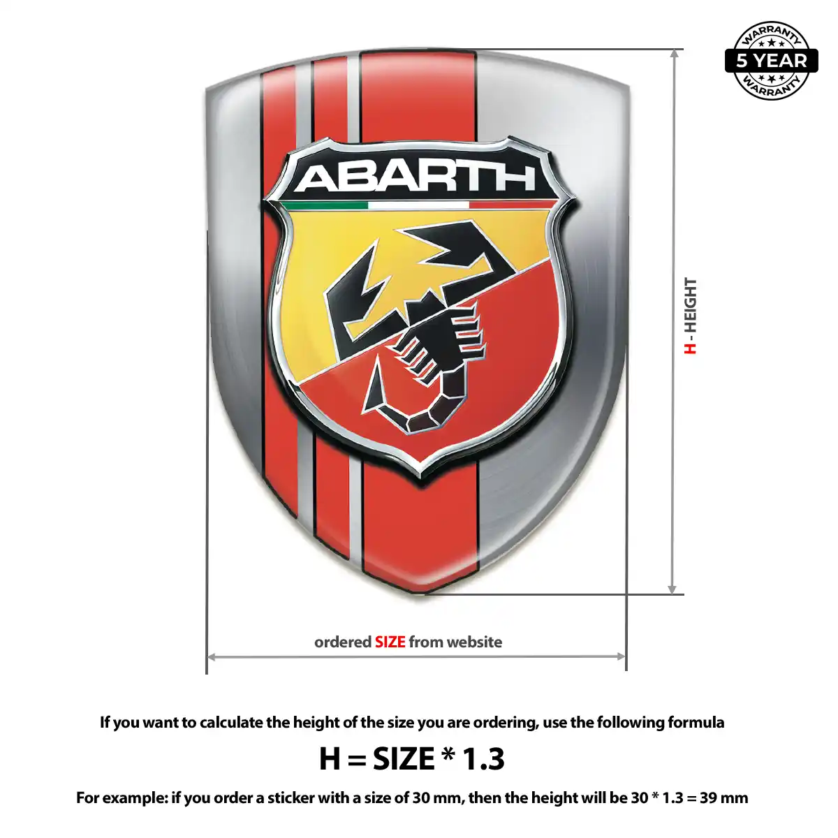 Abarth Domed Badge Premium Dome