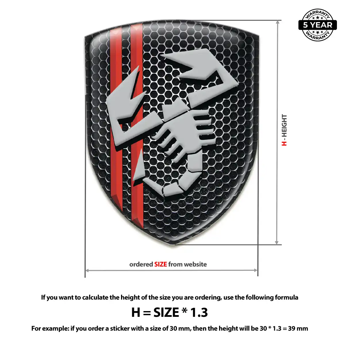 Abarth Domed Badge Prestige Line