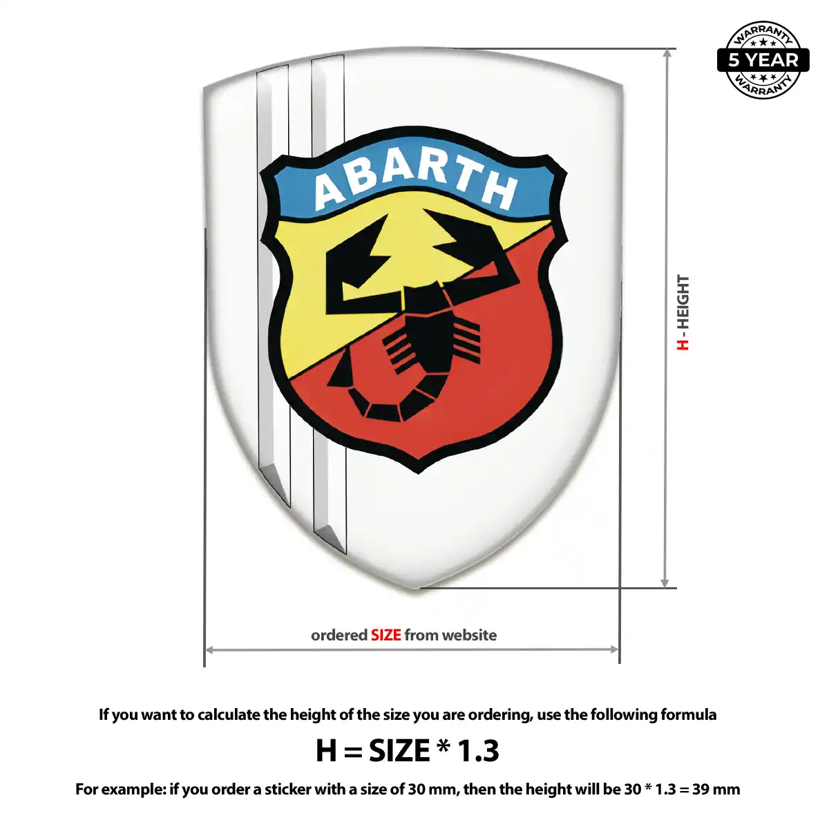 Abarth Domed Badge Refined Design