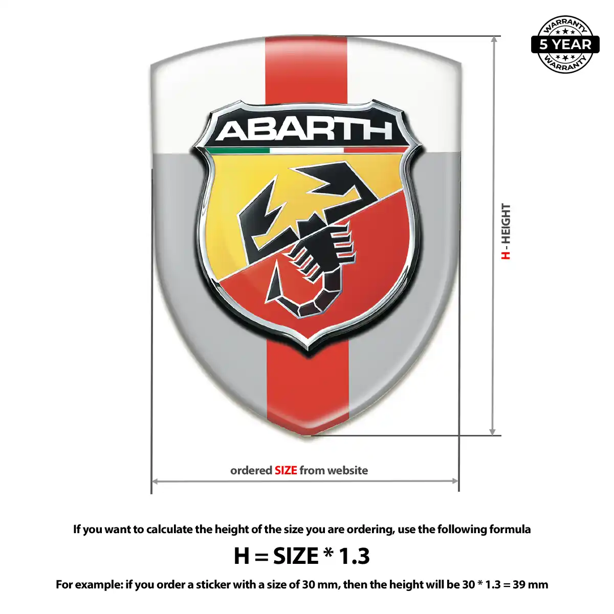 Abarth Domed Badge Resin Elite