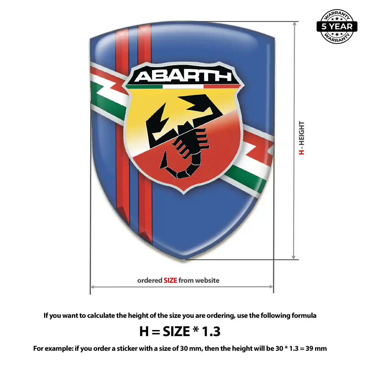 Abarth Domed Badge Resin Luxe