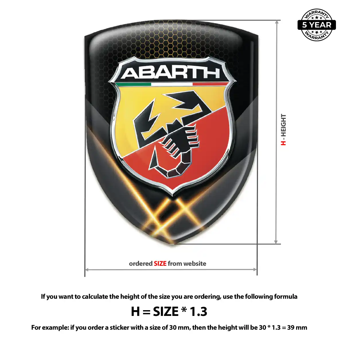 Abarth Domed Badge Signature Grade