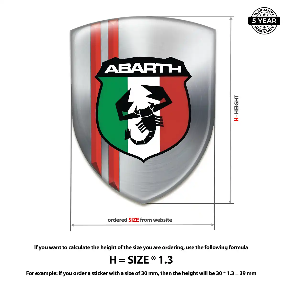 Abarth Domed Badge Sleek Style