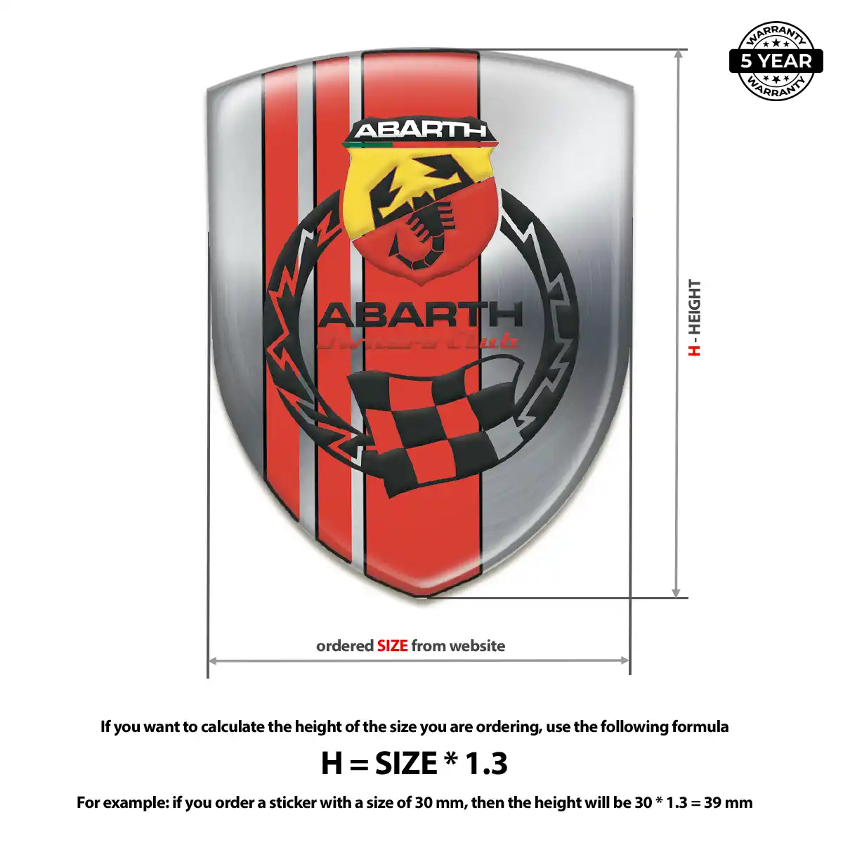 Abarth Domed Badge Sport Tuning