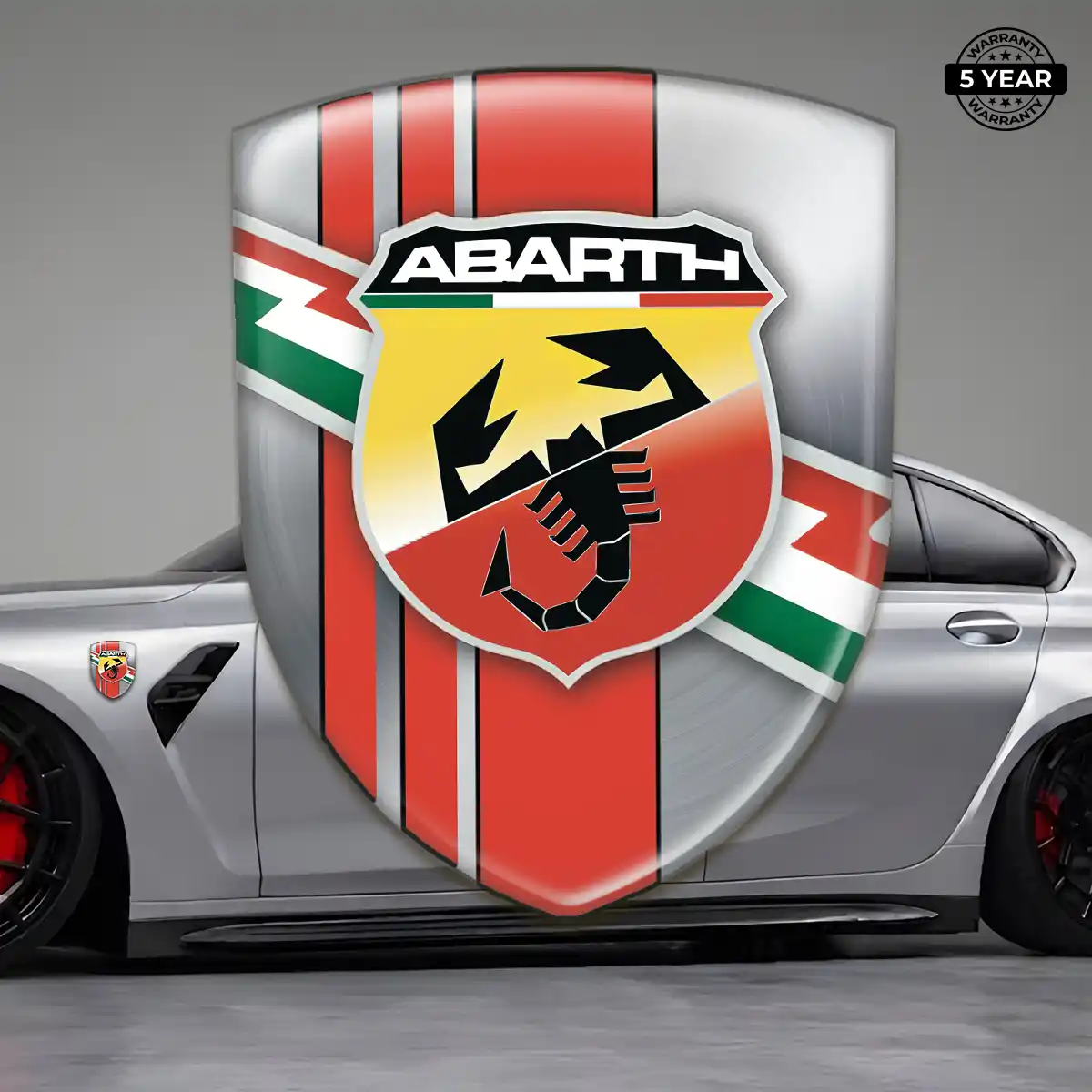 Abarth Domed Car Sticker Cabin Style