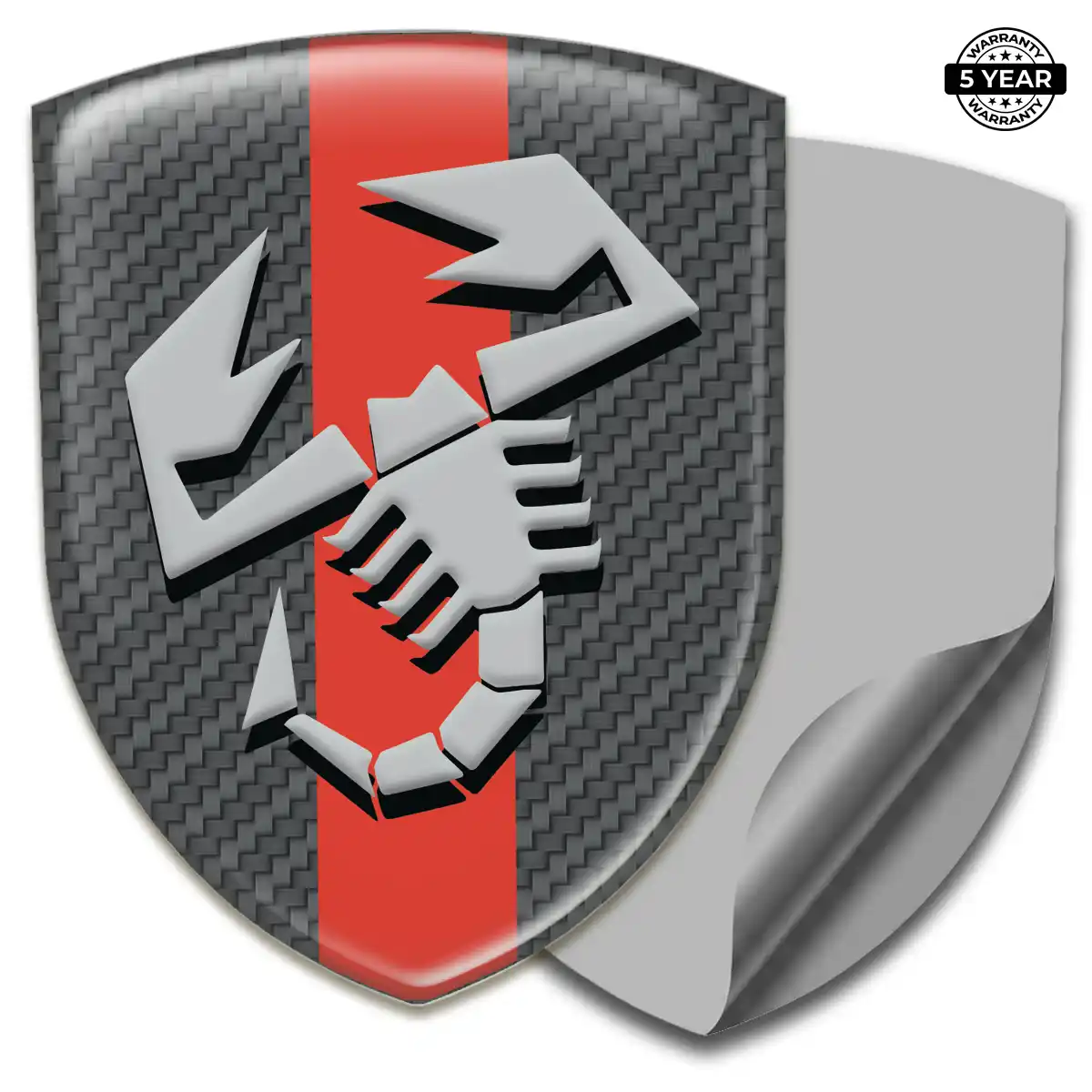 Abarth Domed Car Sticker Deluxe Edition