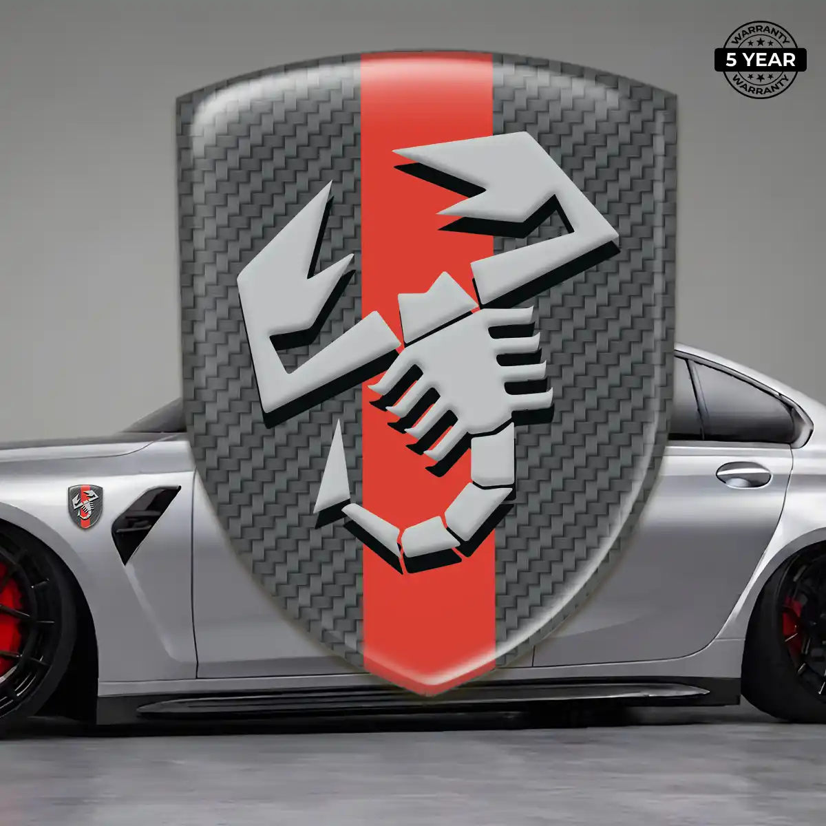 Abarth Domed Car Sticker Deluxe Edition