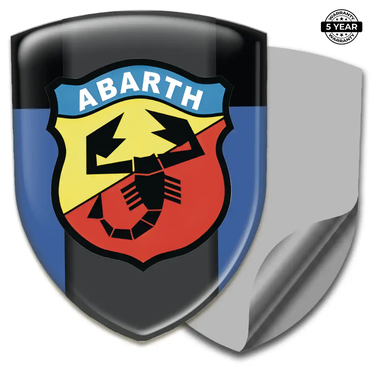 Abarth Domed Car Sticker Elite Finish