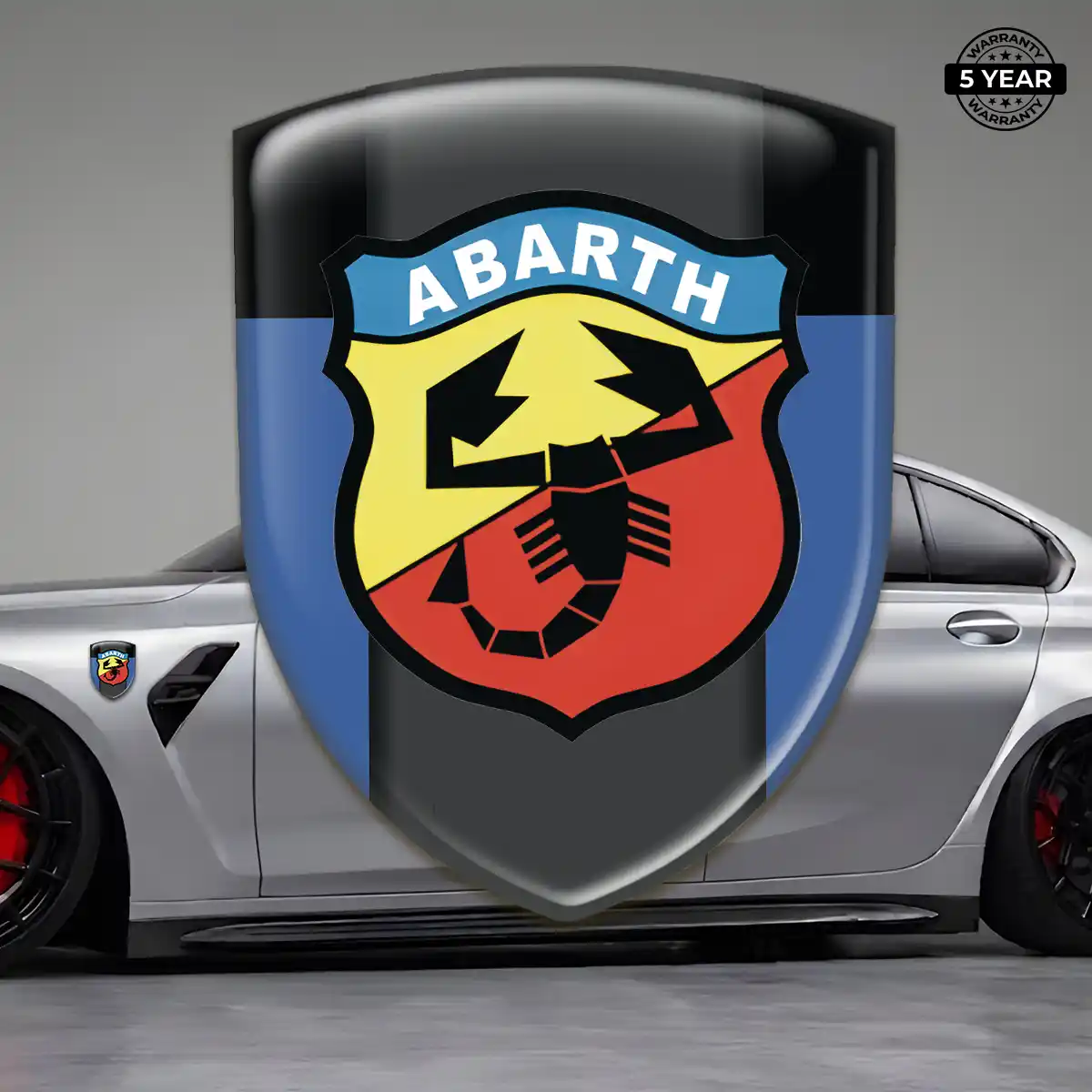 Abarth Domed Car Sticker Elite Finish