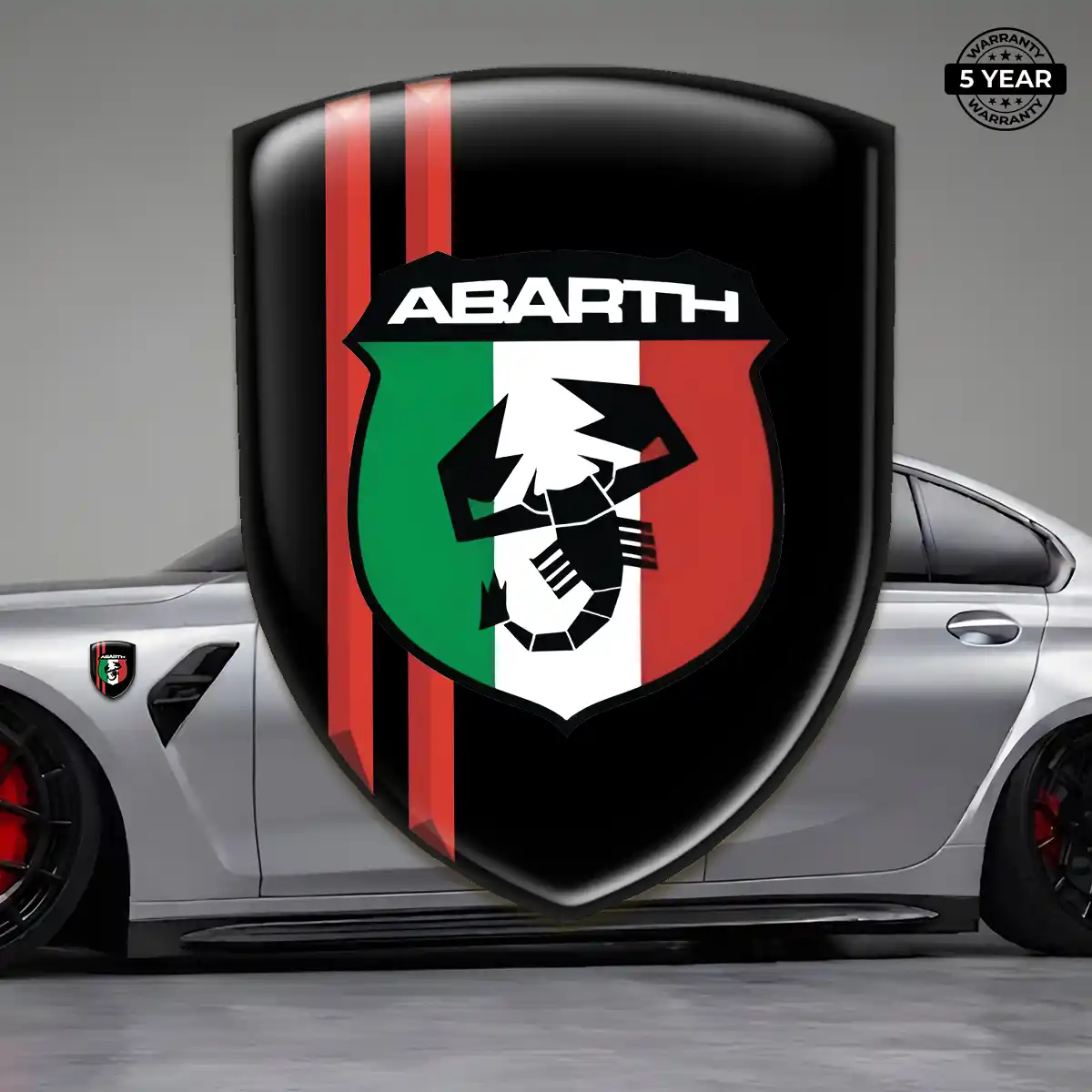 Abarth Domed Car Sticker Exterior Luxe