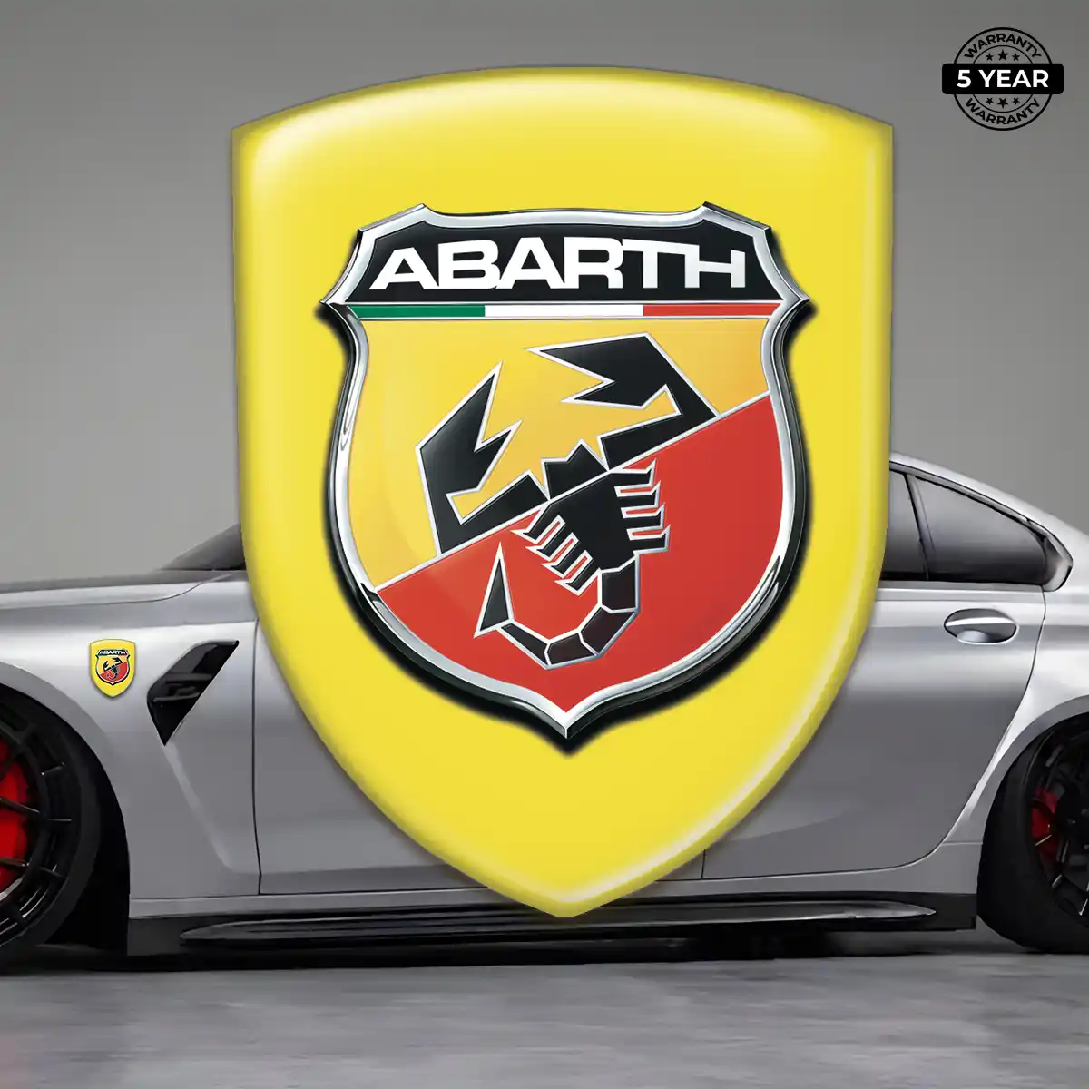 Abarth Domed Car Sticker Interior Luxe