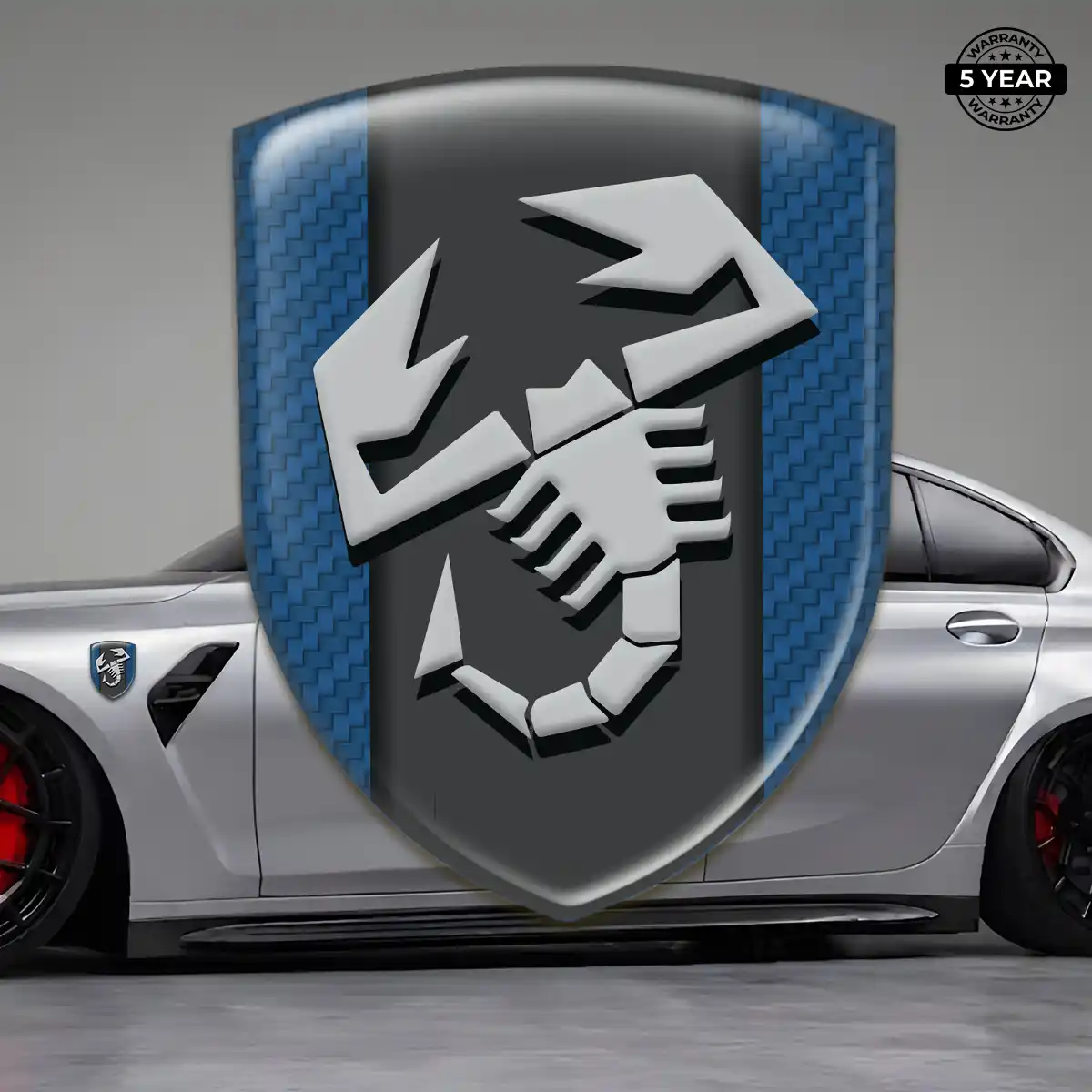 Abarth Domed Car Sticker Opulent Line