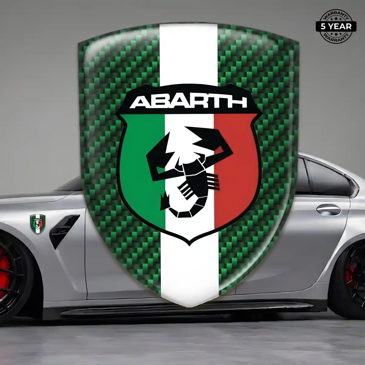 Abarth Domed Car Sticker Performance Style