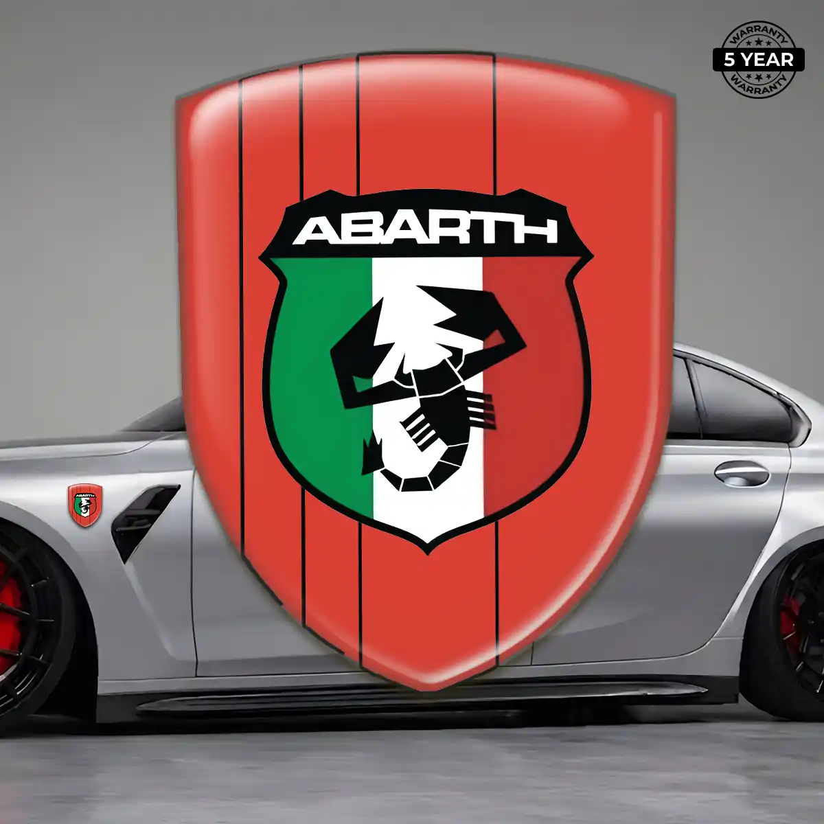 Abarth Domed Car Sticker Resin Elite