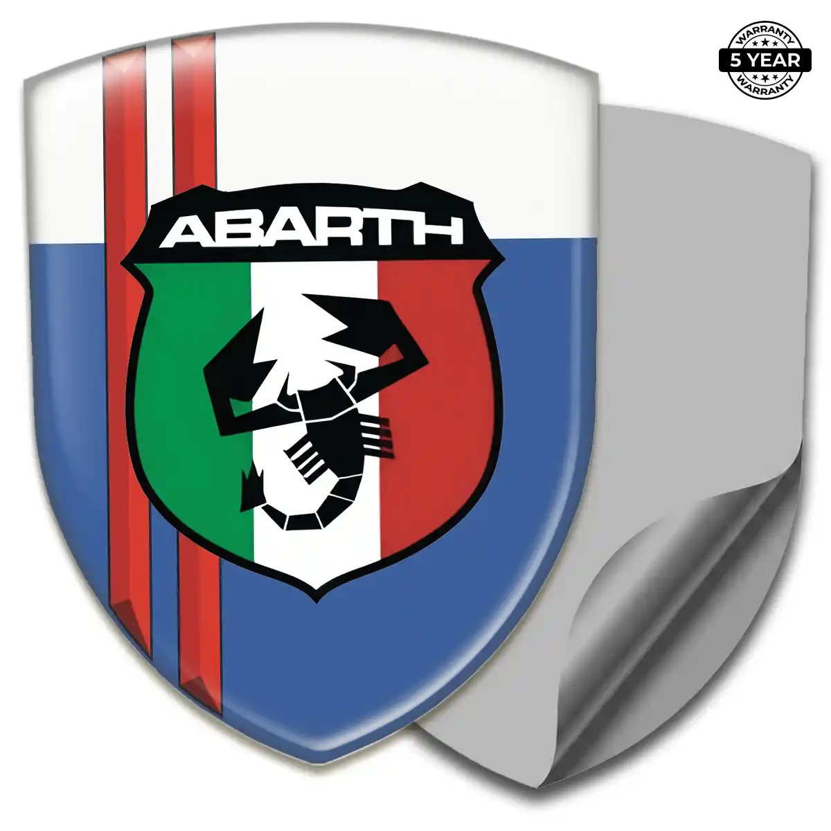 Abarth Domed Car Sticker Resin Luxe