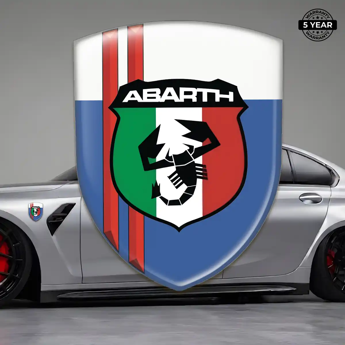 Abarth Domed Car Sticker Resin Luxe