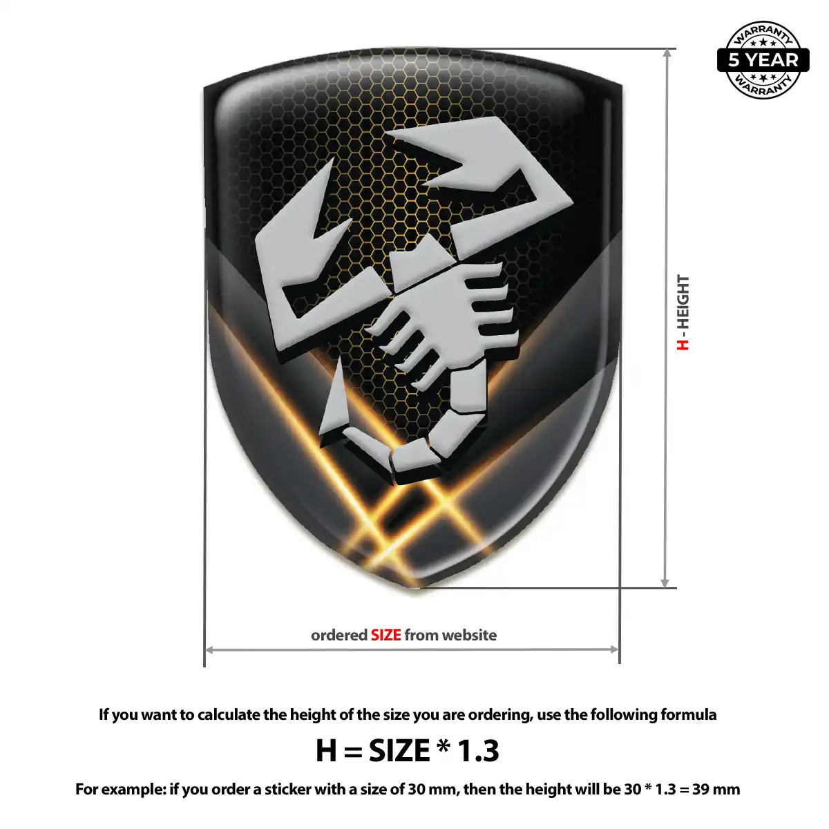 Abarth Domed Decal Elite Edition
