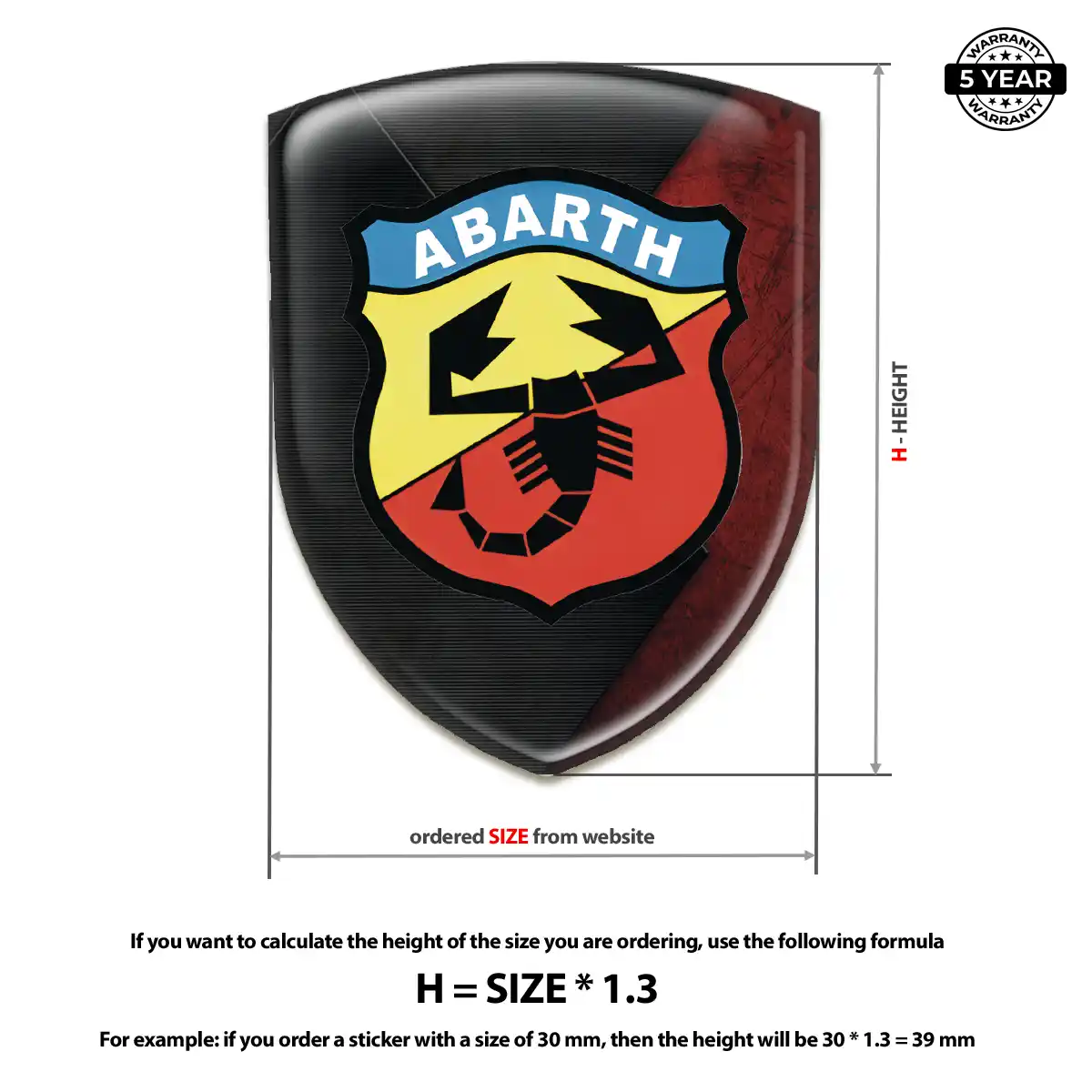 Abarth Domed Decal Prestige Line