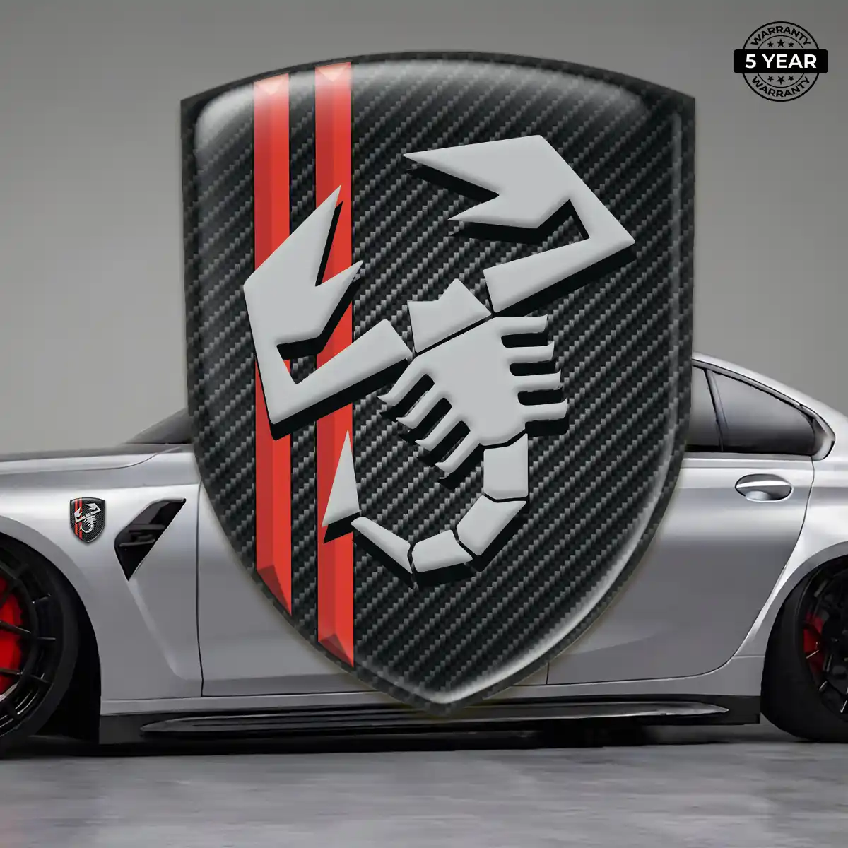 Abarth Domed Decal Refined Design