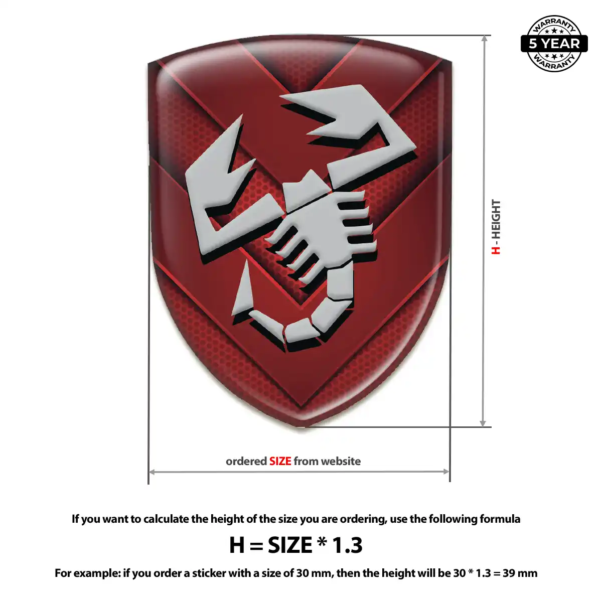 Abarth Domed Decal Signature Grade