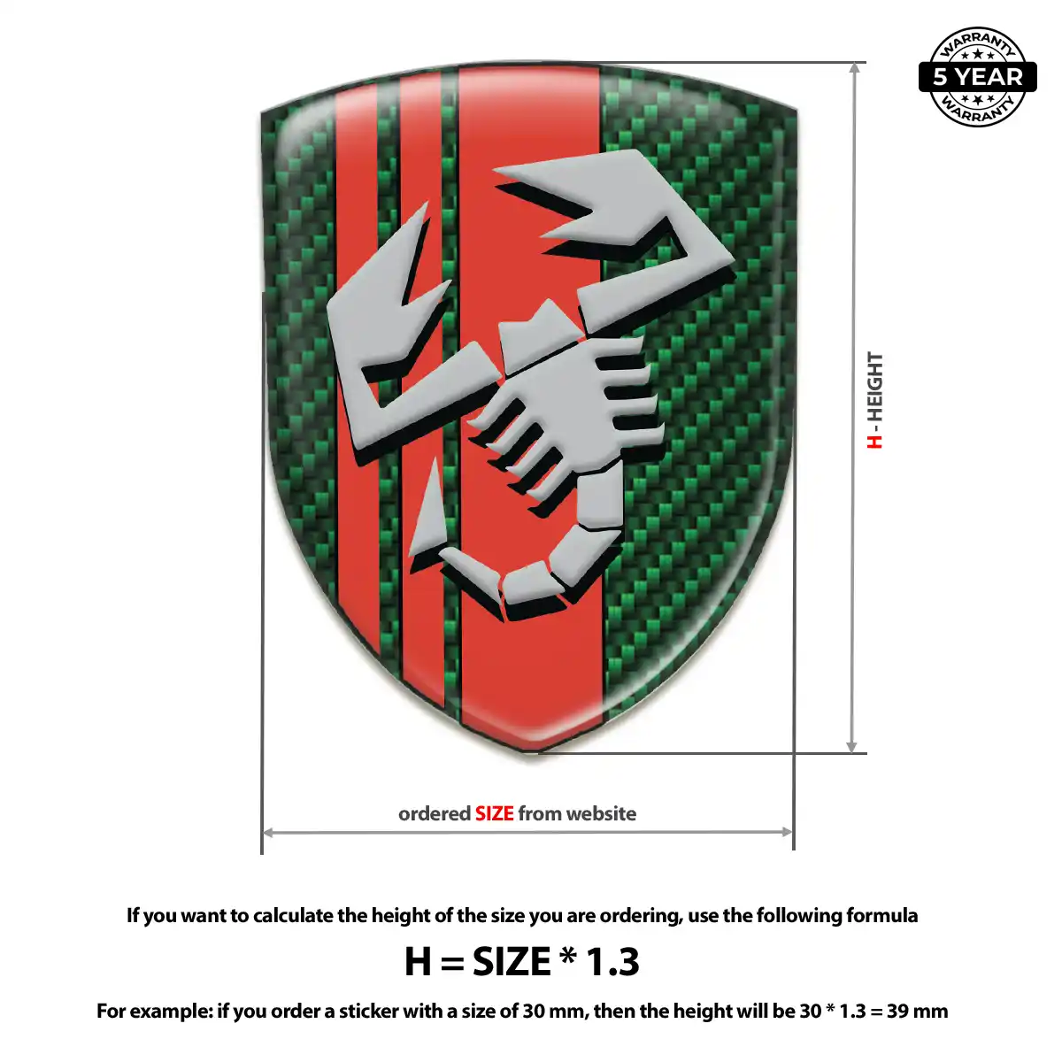 Abarth Domed Decal Sport Tuning