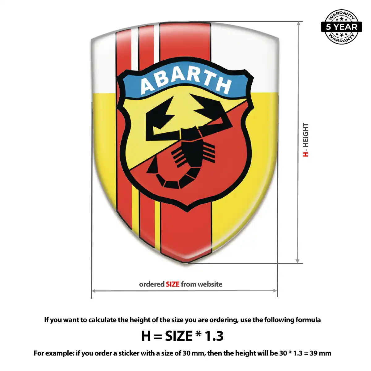 Abarth Domed Decal Street Tuning
