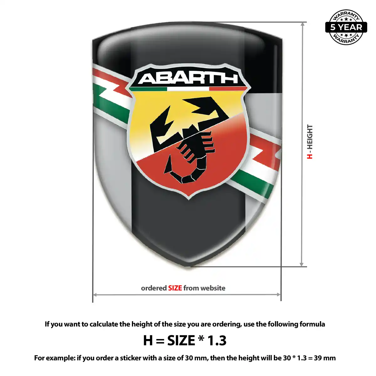 Abarth Domed Emblem Cabin Style