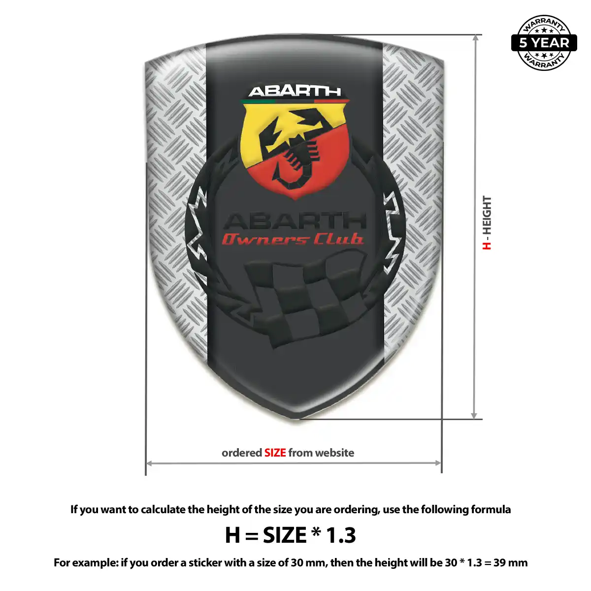 Abarth Domed Emblem Elite Edition