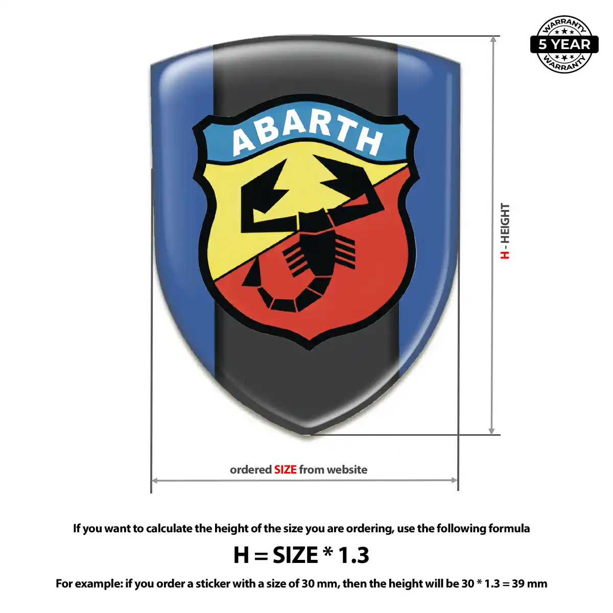 Abarth Domed Emblem Elite Finish