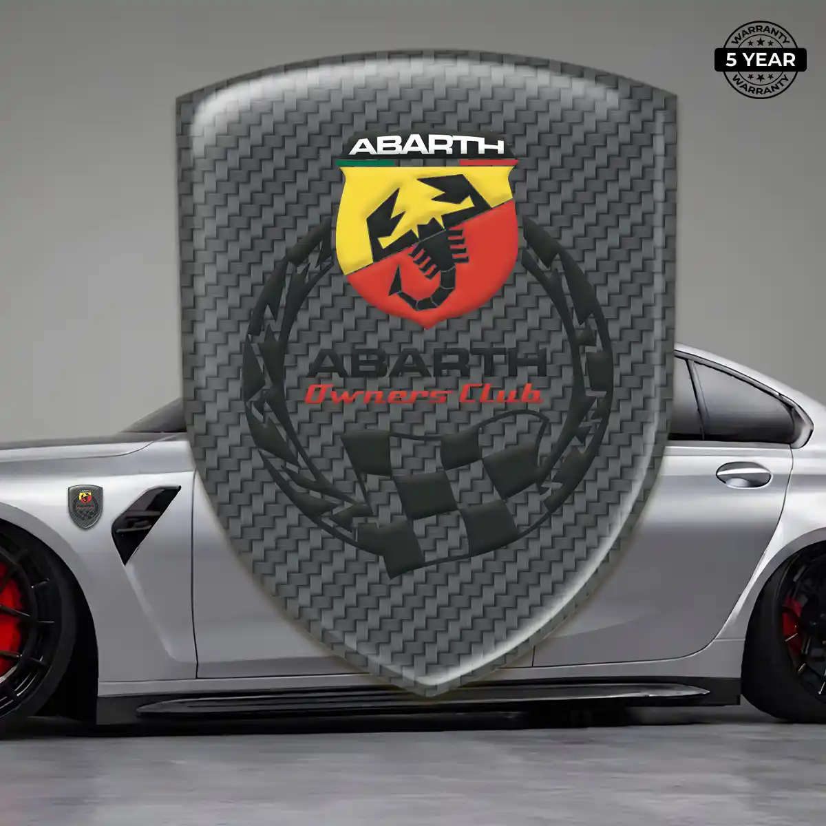 Abarth Domed Emblem Interior Elegance