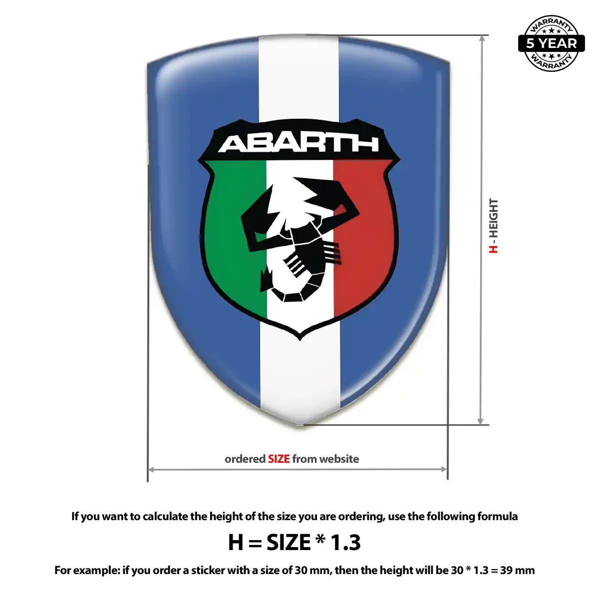 Abarth Domed Emblem Opulent Line