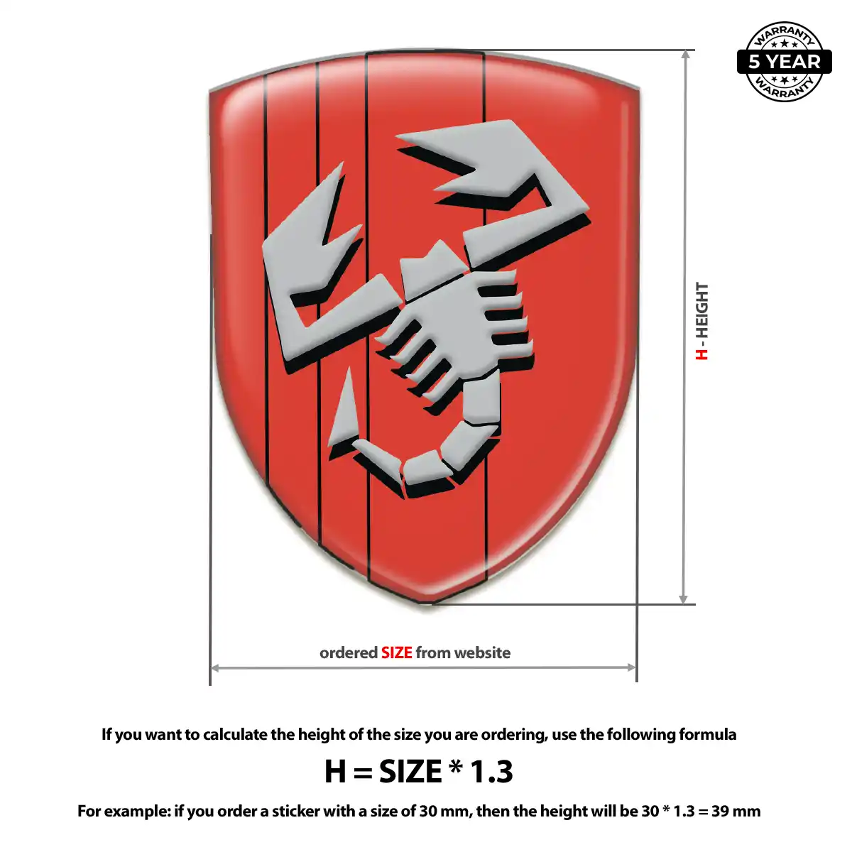 Abarth Domed Emblem Performance Style