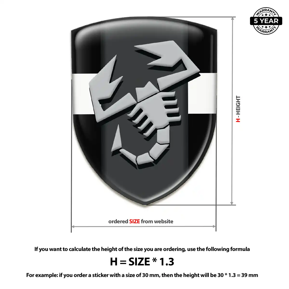 Abarth Domed Emblem Premium Dome