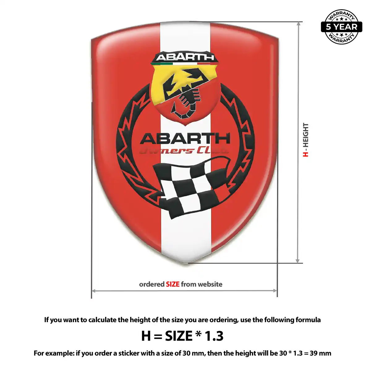 Abarth Domed Emblem Prestige Line