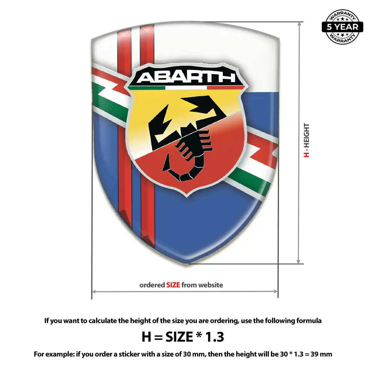 Abarth Domed Emblem Refined Design