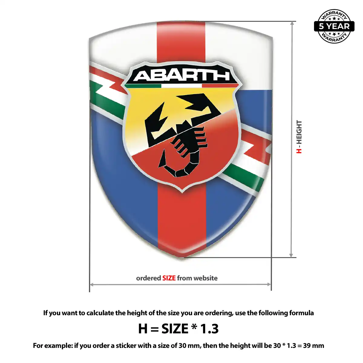 Abarth Domed Emblem Resin Elite