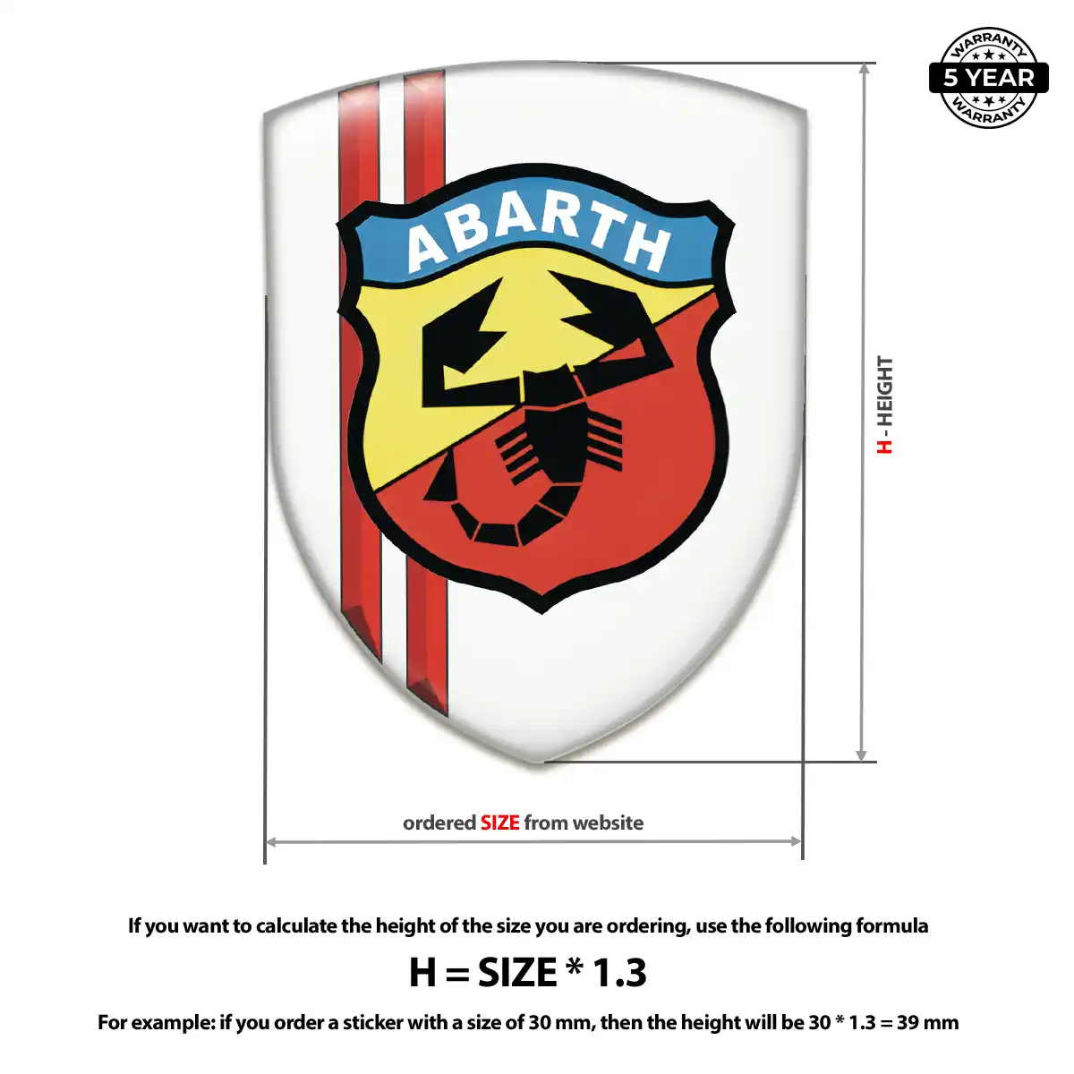 Abarth Domed Emblem Resin Luxe