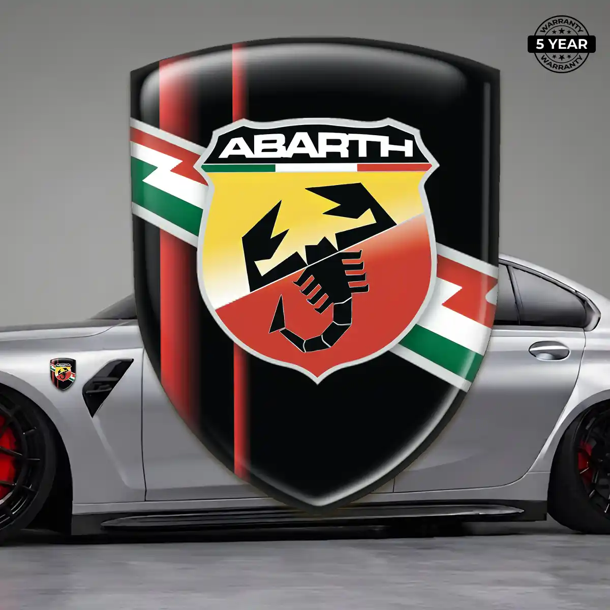 Abarth Domed Logo Decal Auto Tuning