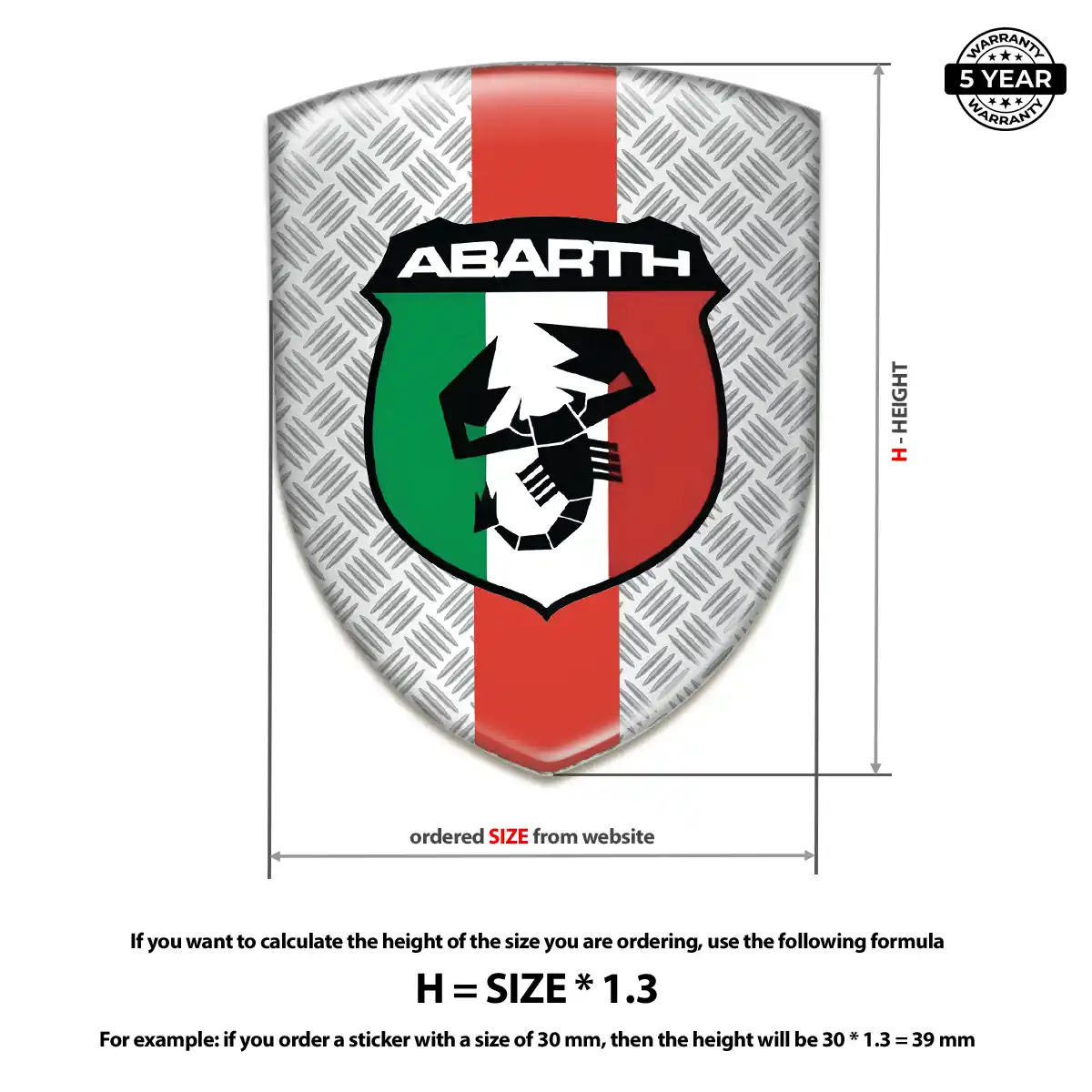 Abarth Domed Logo Decal Elite Edition