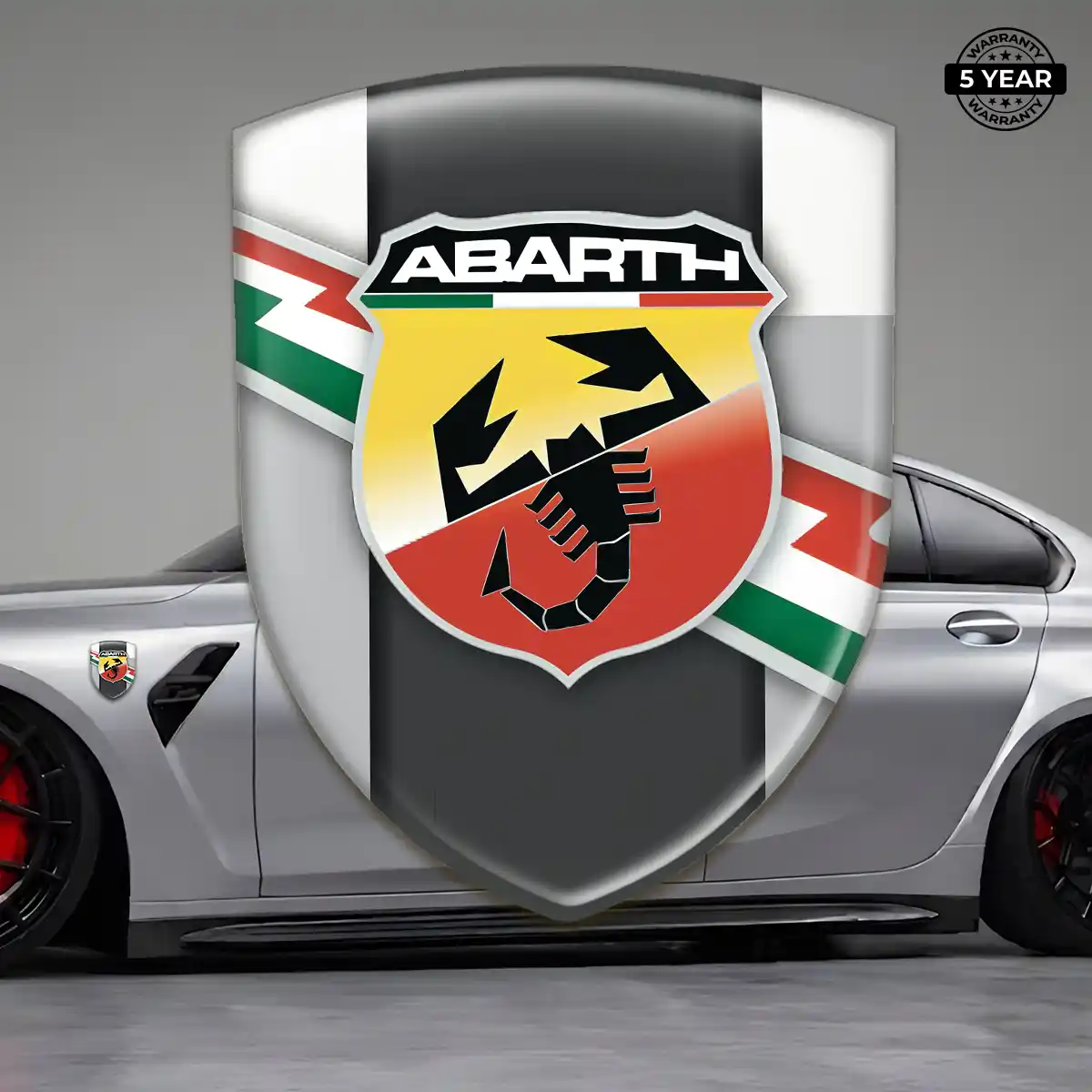 Abarth Domed Logo Decal Elite Finish