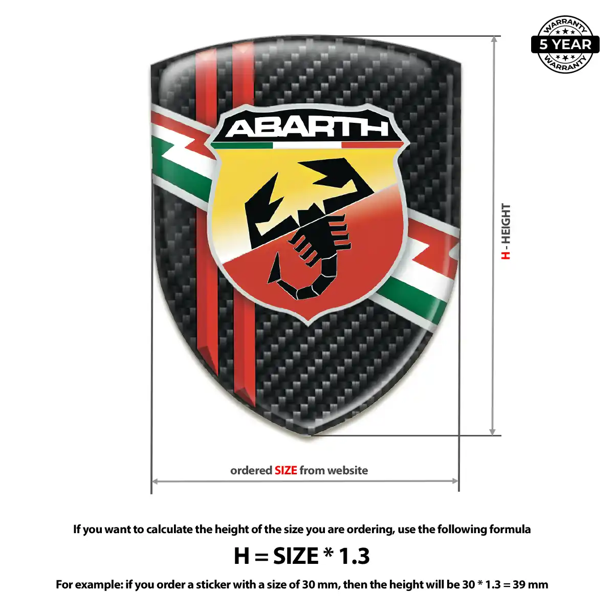 Abarth Domed Logo Decal Exclusive Series