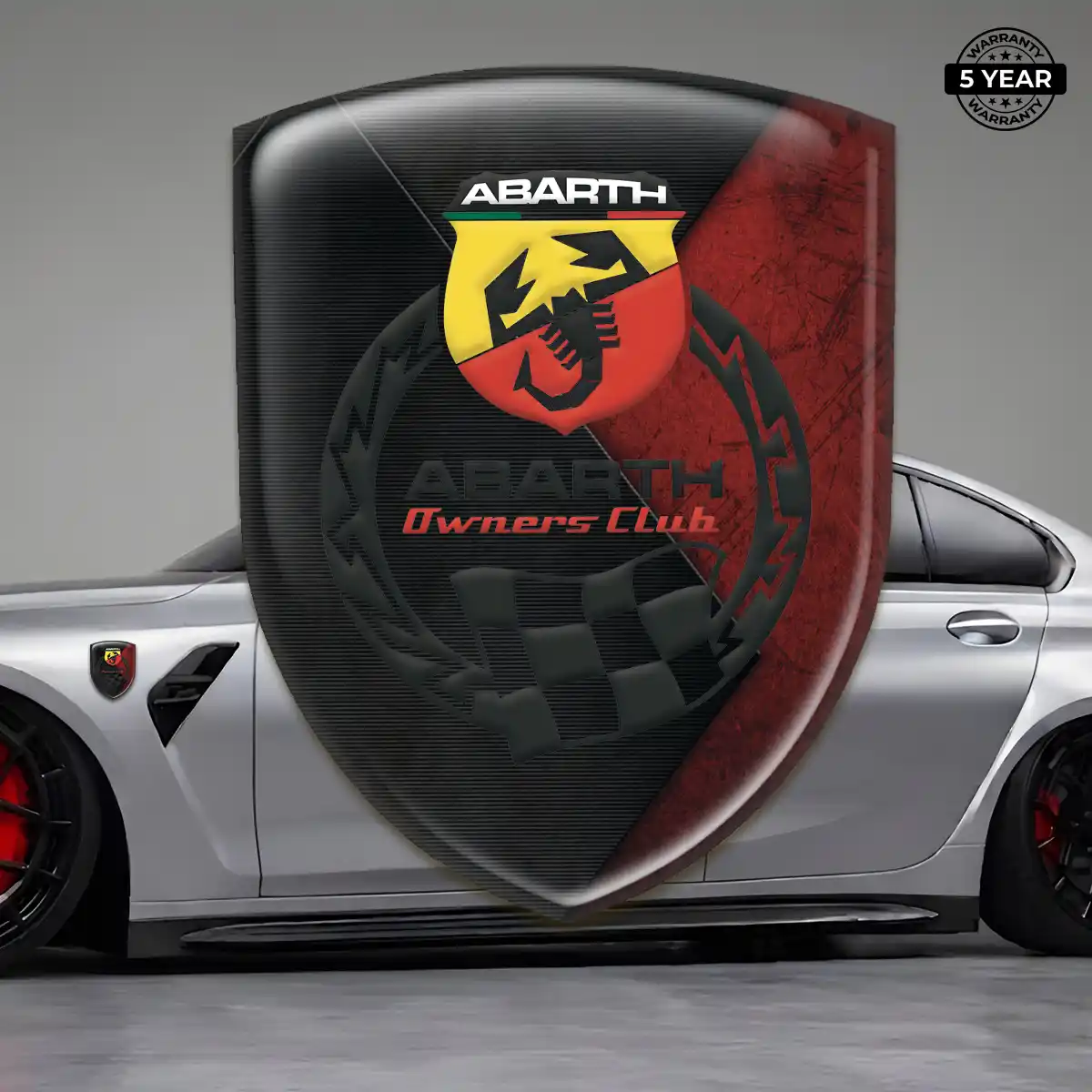 Abarth Domed Logo Decal Interior Elegance