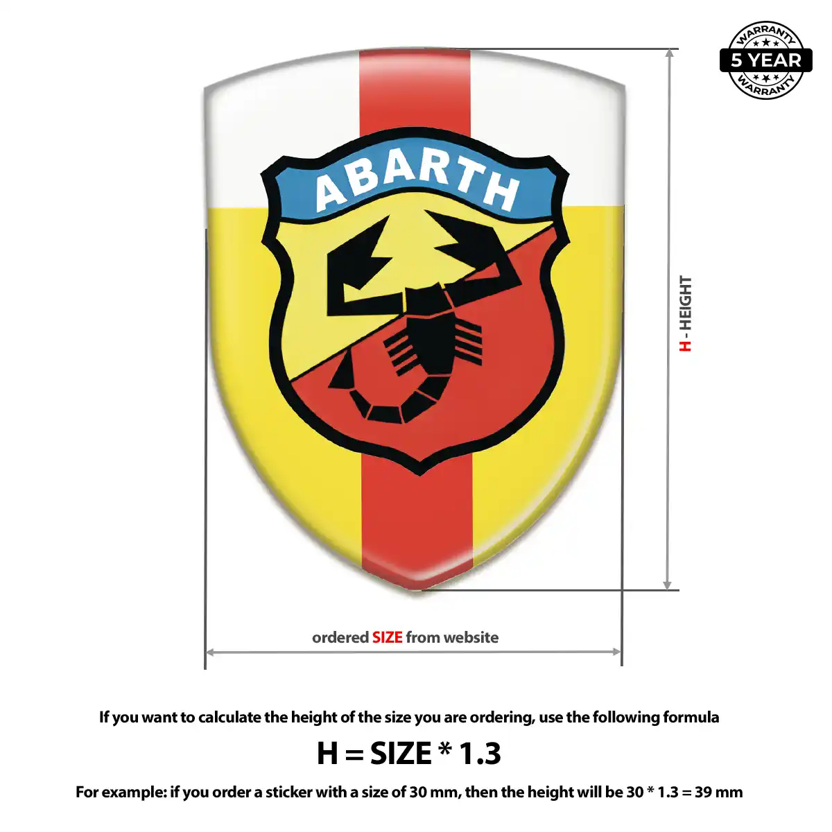 Abarth Domed Logo Decal Noble Edition