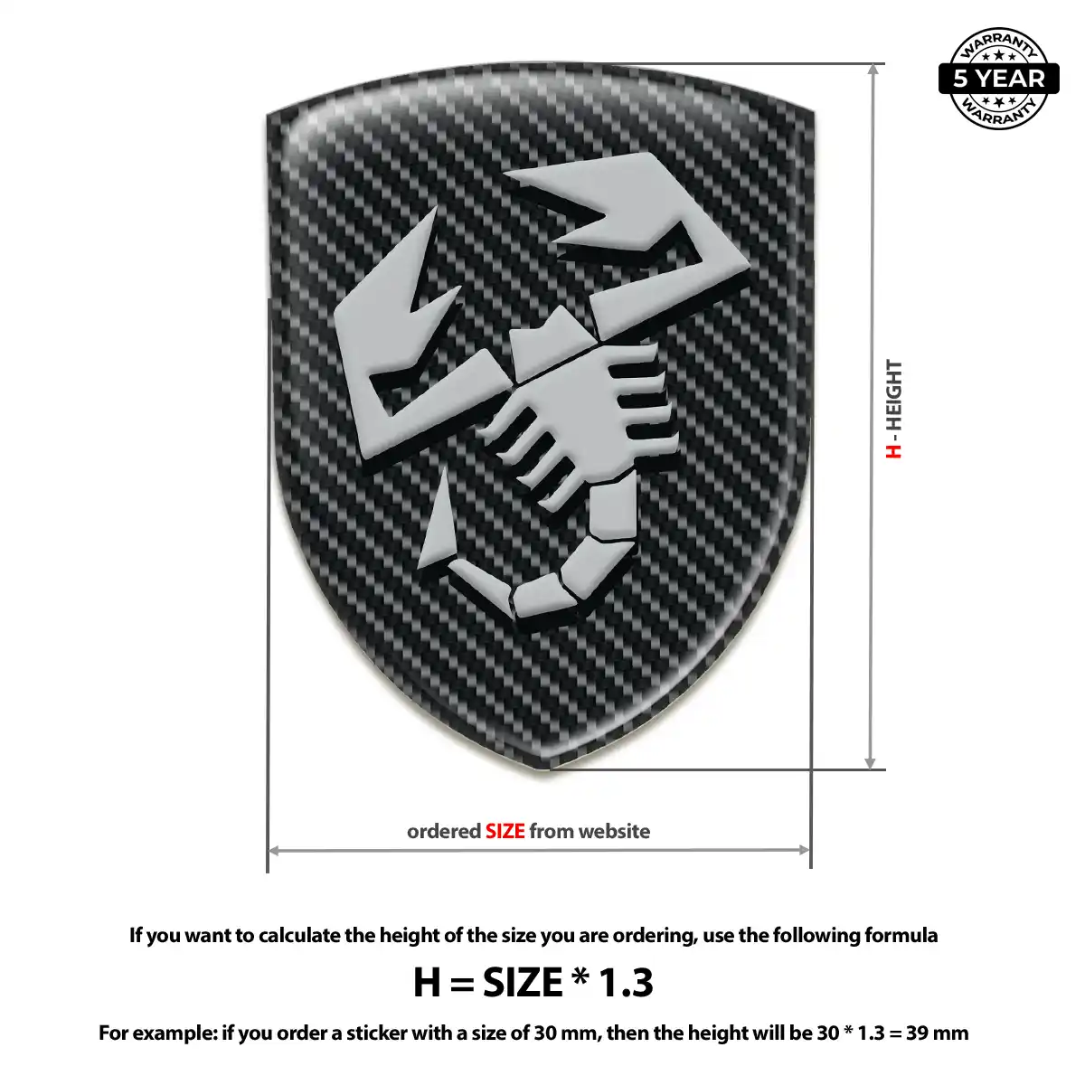 Abarth Domed Logo Decal Opulent Line